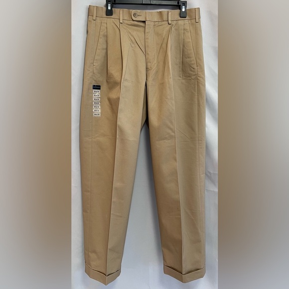Axist Mens Dress Pants - Corporate‎ Khaki (34Wx 32) Cotton Blend - Khaki - New - Picture 2 of 12